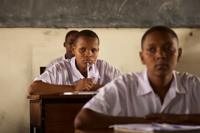 Students during lesson for Basic Ed